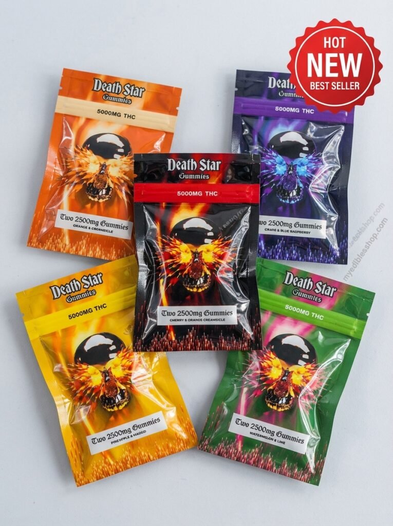 Death Stars Gummies Grape & Raspberry 500mg Death Stars Gummies Grape & Raspberry 500mg